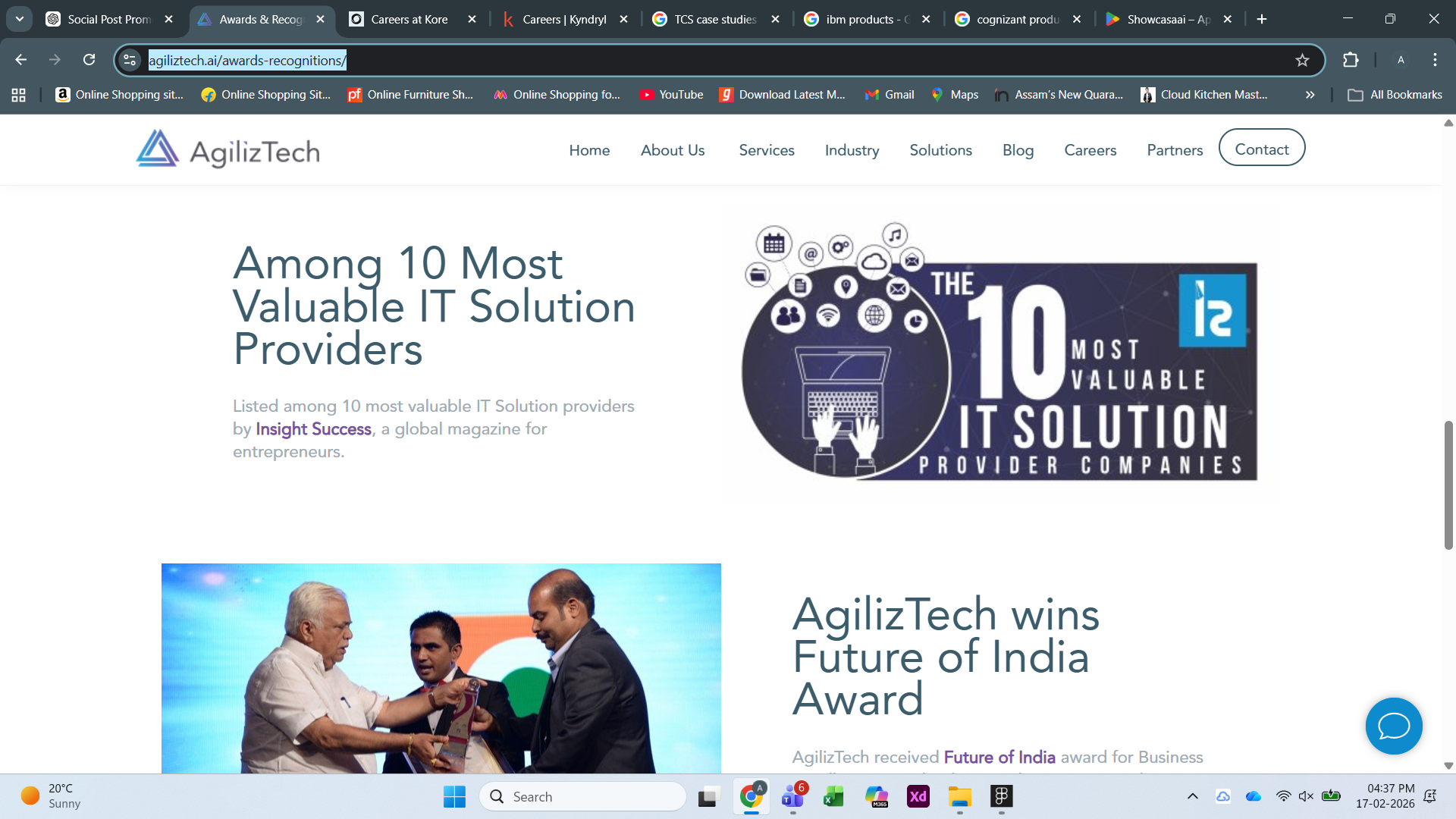 Insight Success magazine featuring AgilizTech